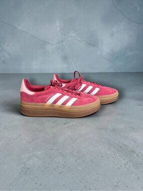 adidas Gazelle Bold Platform Pink White Gum Sneakers Women’s 8.5